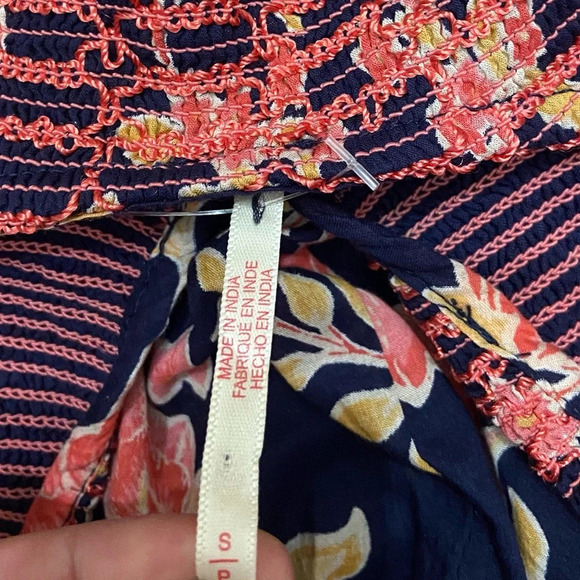 New! Free People a new way Smocked Open Back Maxi Dress Floral nwot 27164 - Picture 8 of 8